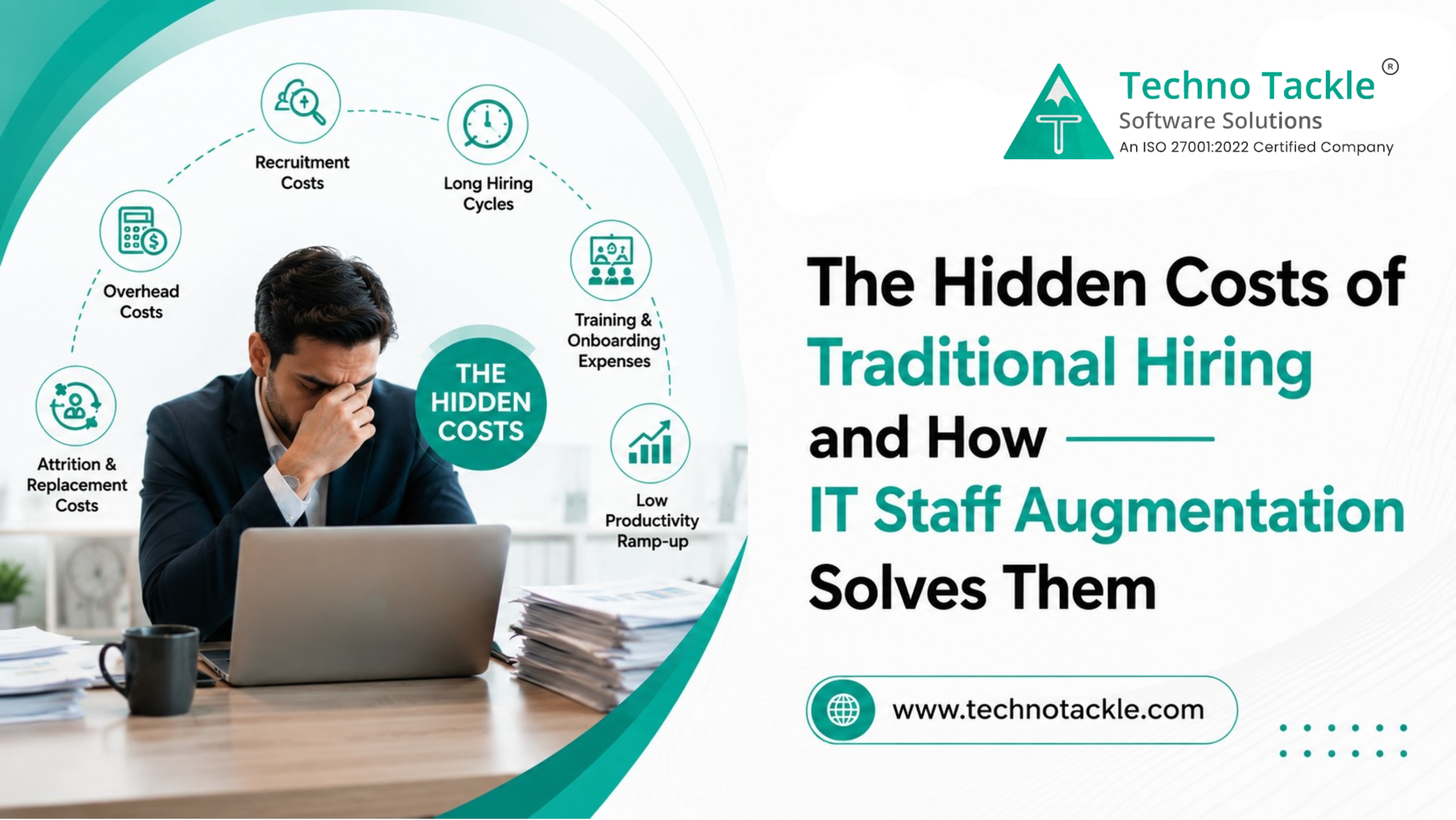 Comparison of traditional hiring costs vs IT staff augmentation savings